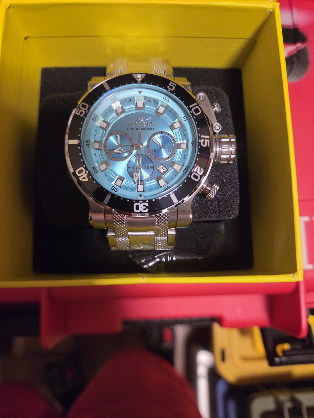 Invicta Coalition Forces Chronograph Watch with Turquoise Dial